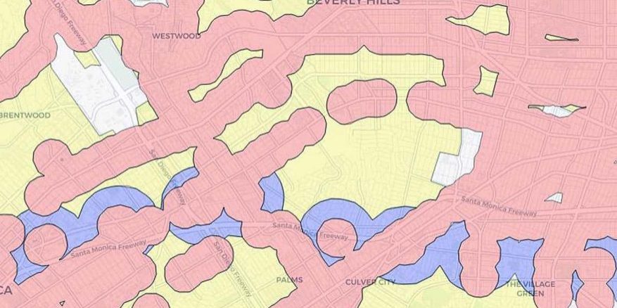 Map of SB 50 upzoning