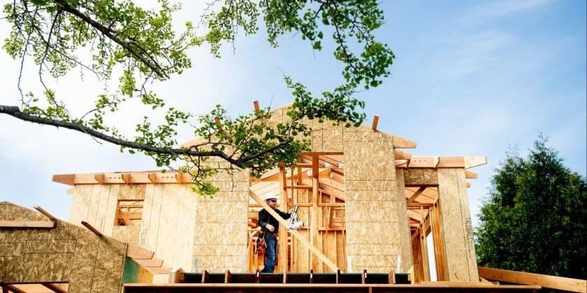 Single family home being built