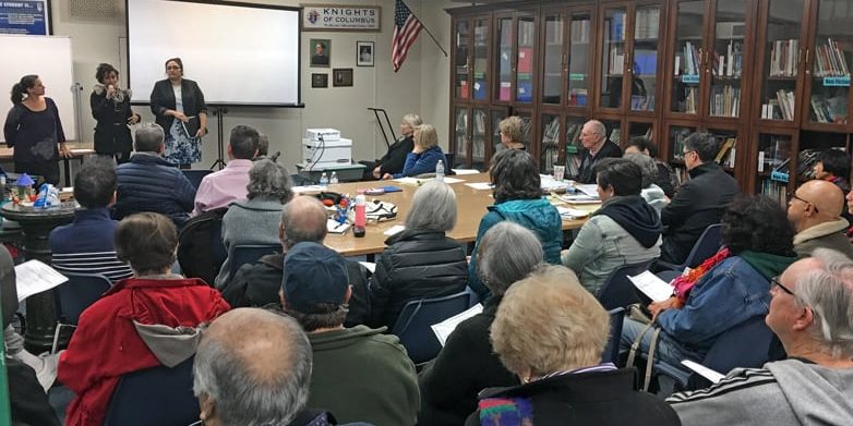 CD5 Planning Deputy Hagu Solomon-Cary addresses homeowners at the WSSM HOA Board Meeting on February 5, 2019