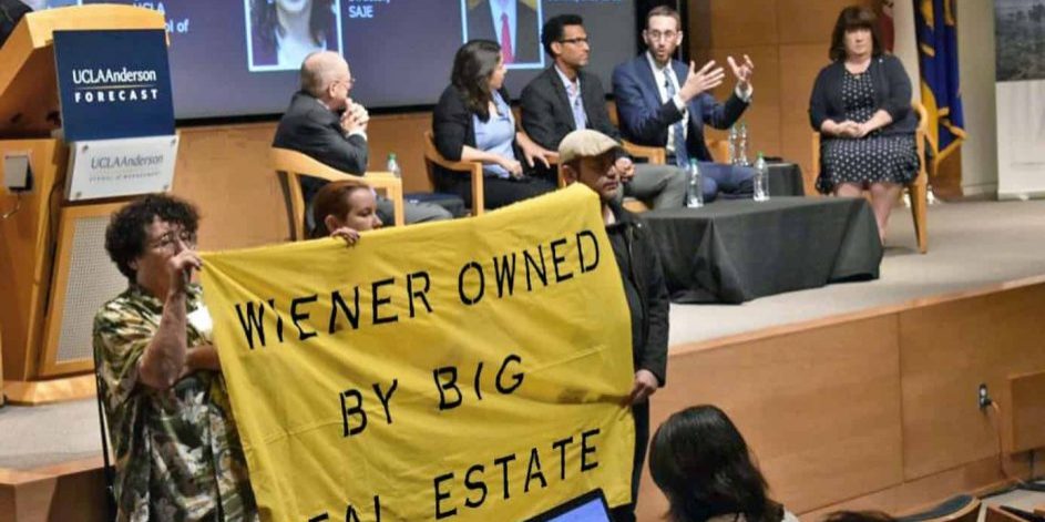 Housing activists protest Scott Wiener